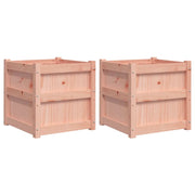 2 pz Fioriere | Cassetta per fiori | Vaso da Giardino in Legno Massello di Douglas