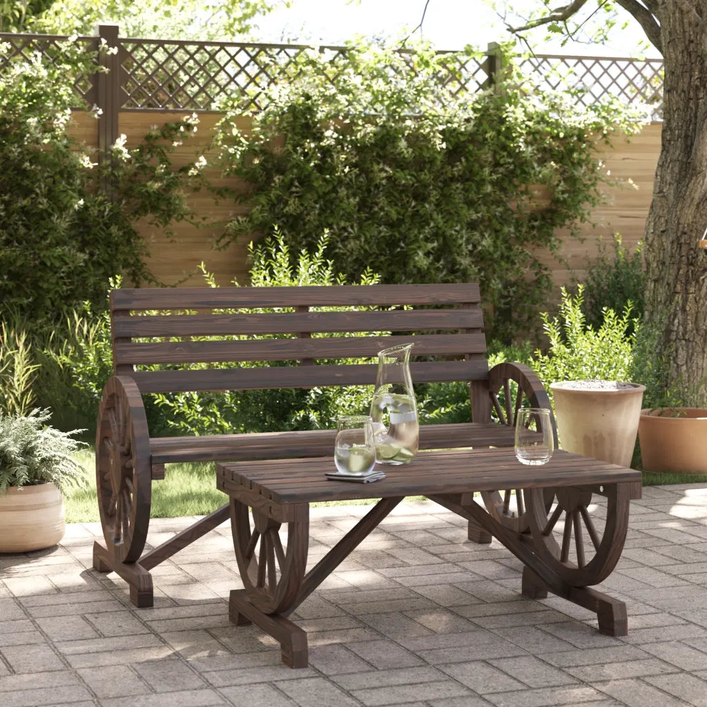 Set Salotto da Giardino 2 pz | Set di Mobili da Esterno in Legno Massello di Abete