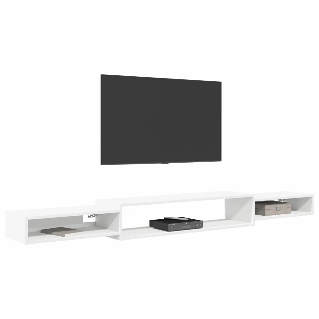 Mobile TV da Parete A parete-Credenza per TV sospesa Bianco 220 x 28 x 21 cm