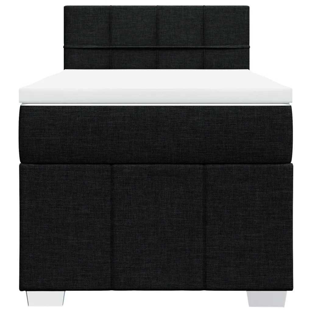 Giroletto a Molle con Materasso Nero 90x200 cm in Tessuto 3289253