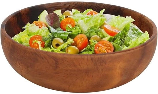 Contenitore per cibi in legno - Scudetto per servire - Scodella per zuppe - Decorazione per tavola da pranzo - Superficie anti-borrosione - Scudetto per snack