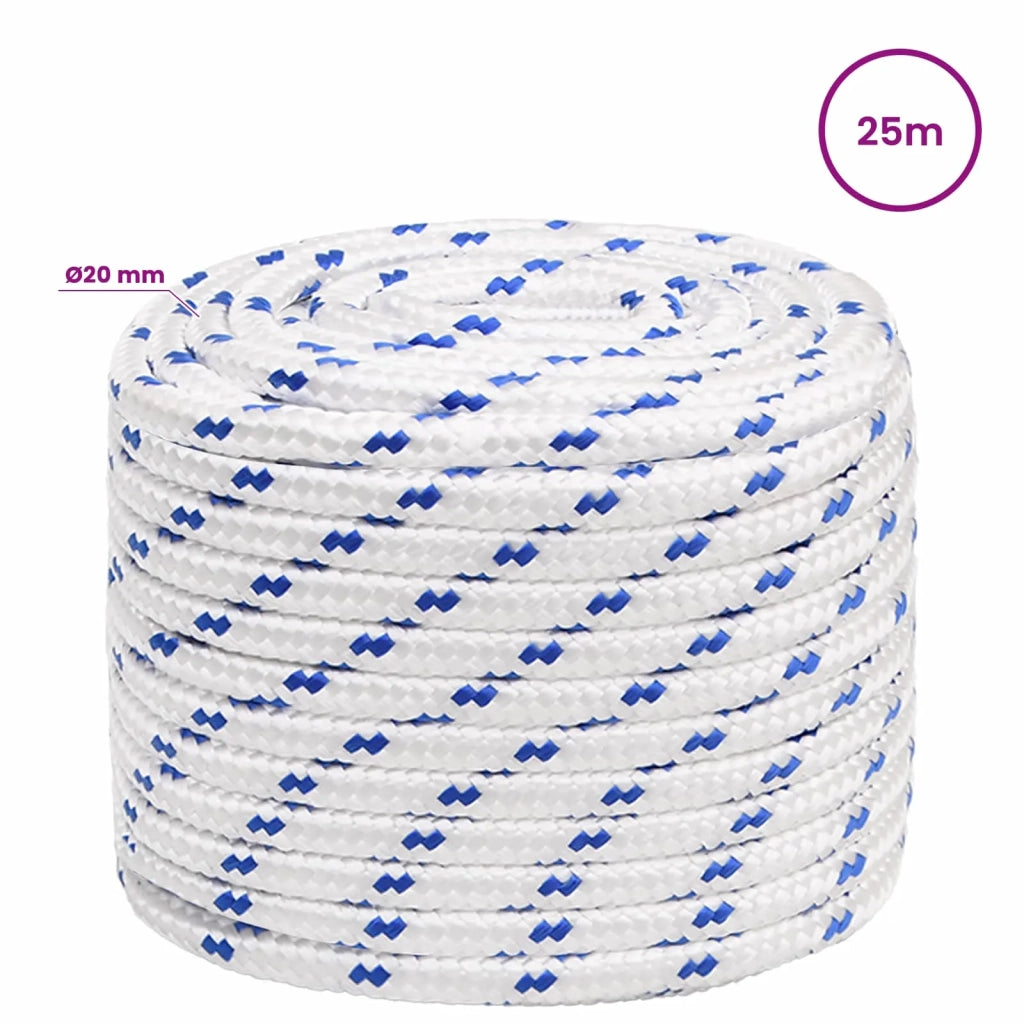 Corda multiuso 20 mm 25 m Bianco e Blu PP 3473014