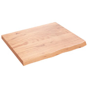 Piano Bagno Marrone Chiaro 60x50x2 cm Legno Massello Trattato CFW5697474