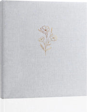 Album fotografico da incollare - 100 pagine - grigio - copertina in lino - 31 x 33 cm