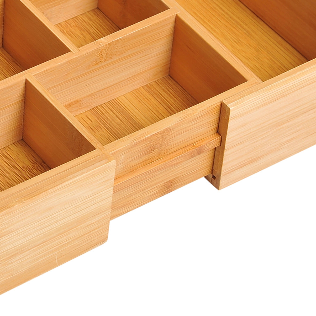ORGANIZER ESTRAIBILE PER CASSETTO 24,6x17,6x7 cm Bambù Naturale 5/7 scomparti