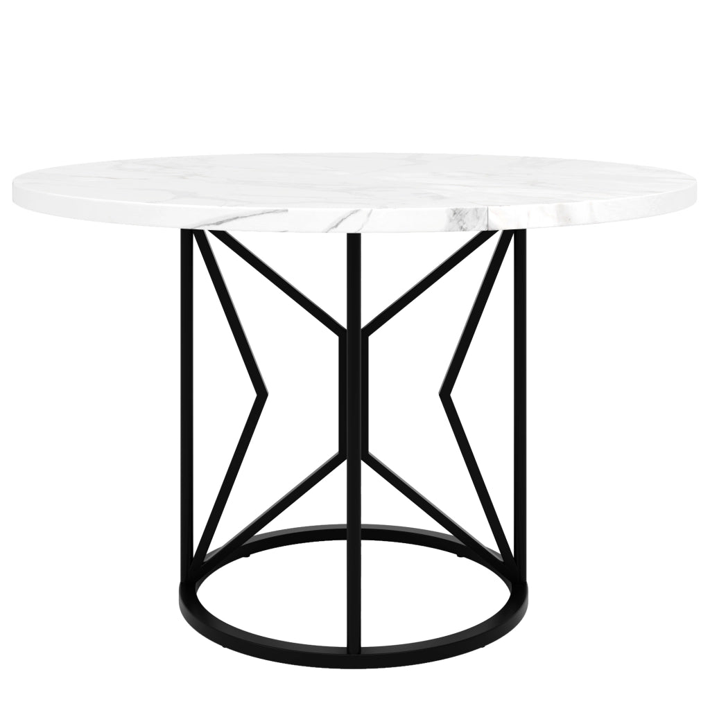 Set da pranzo 100x100x76 cm con 4 sedie; piano effetto marmo in MDF; metallo e velluto nero