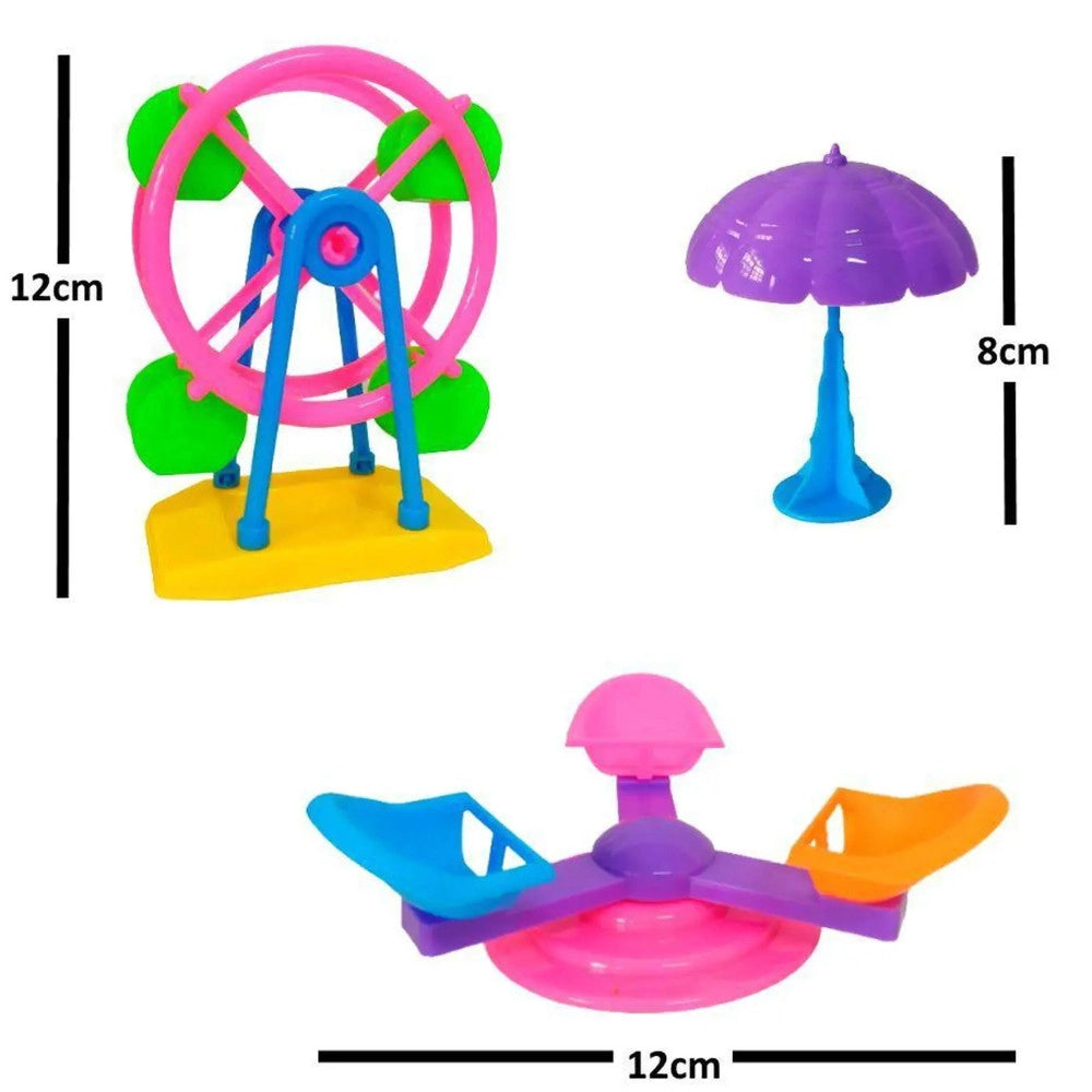 Trade Shop - Luna Park Giostre Giostra Personaggi Altalena Scivolo Giocattolo Gioco Bambina -