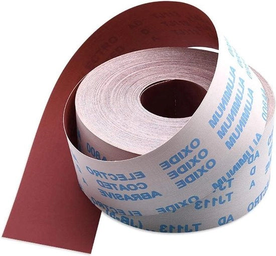 Panno abrasivo a corona 320 morbido a mano - per lucidare metallo, vetro, legno - 1 m lungo 95 mm largo