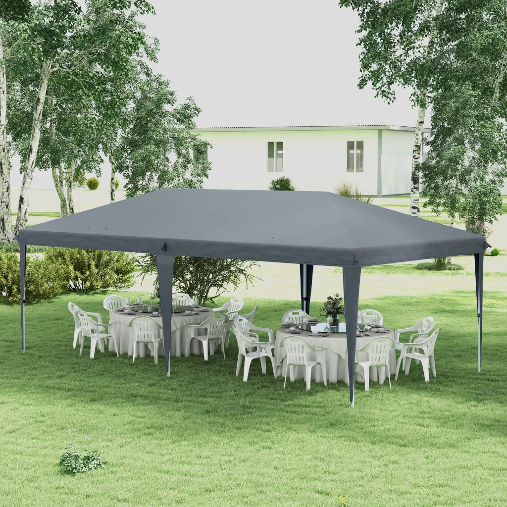Gazebo da Giardino Pieghevole ¨C zephmum ¨C Grigio 6x3 m