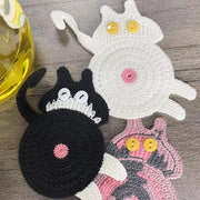 Onderzetters per gatto - Regali per gli amanti dei gatti - Tappeti in cotone, creativi e artigianali per caffè e tè - Isolanti divertenti per bevande - Protezione e decorazione della tavola - 3 pezzi