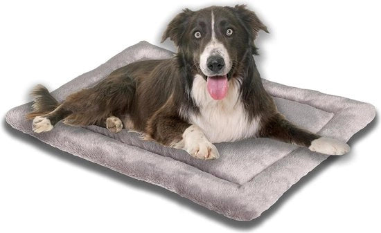 Cuscino per cani M grigio 70x50 cm idoneo per allergici tessuto in poliestere lavabile copertura morbida di tessuti