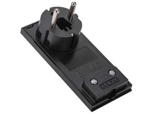 SPINA CLOCK SALVA SPAZIO SCHUKO 2 POLI + TERRA- - nera 16A 80151 - 3 pezzi FANTON