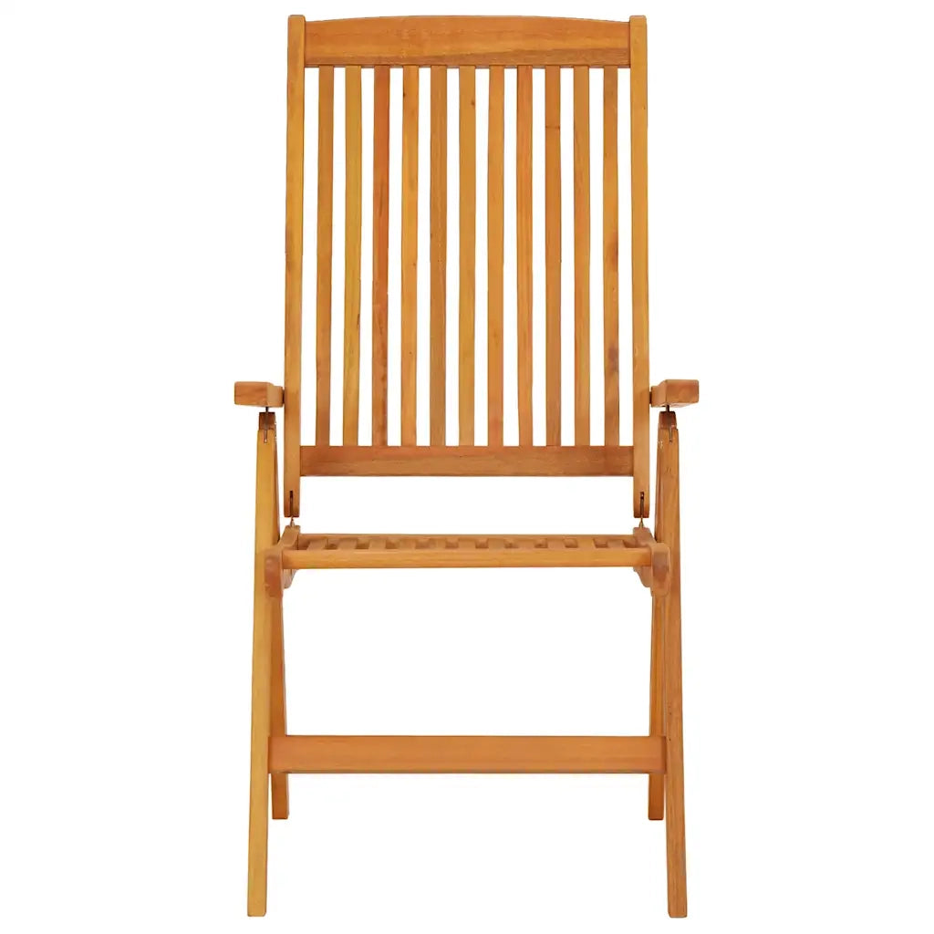 Sedie da Giardino Pieghevoli 2pz in Legno Massello di Eucalipto 316069