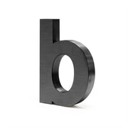 Targa numero civico "a" Arial antracite 3D 20 cm acciaio sottile resistente alle intemperie 16_0001448