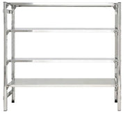 Scaffale in acciaio inox con ripiani regolabili a incastro cm. 200x30x180h