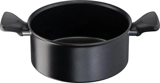 Fondino con fondo antiaderente in alluminio riciclato al 100%, Ø 20 cm, pentola inductiva con gas e forno, indicatore di cottura segnale termico, rivestimento resistente ai graffi, maniglia ergonomico