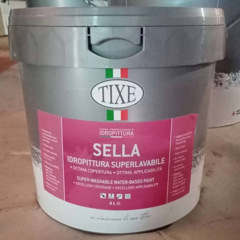 Tixe sella 4lt idro pittura bianca opaca super lavabile per interni