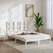 Giroletto senza Materasso-Struttura Letto Bianco 140x200 cm Legno Massello Pino 429079