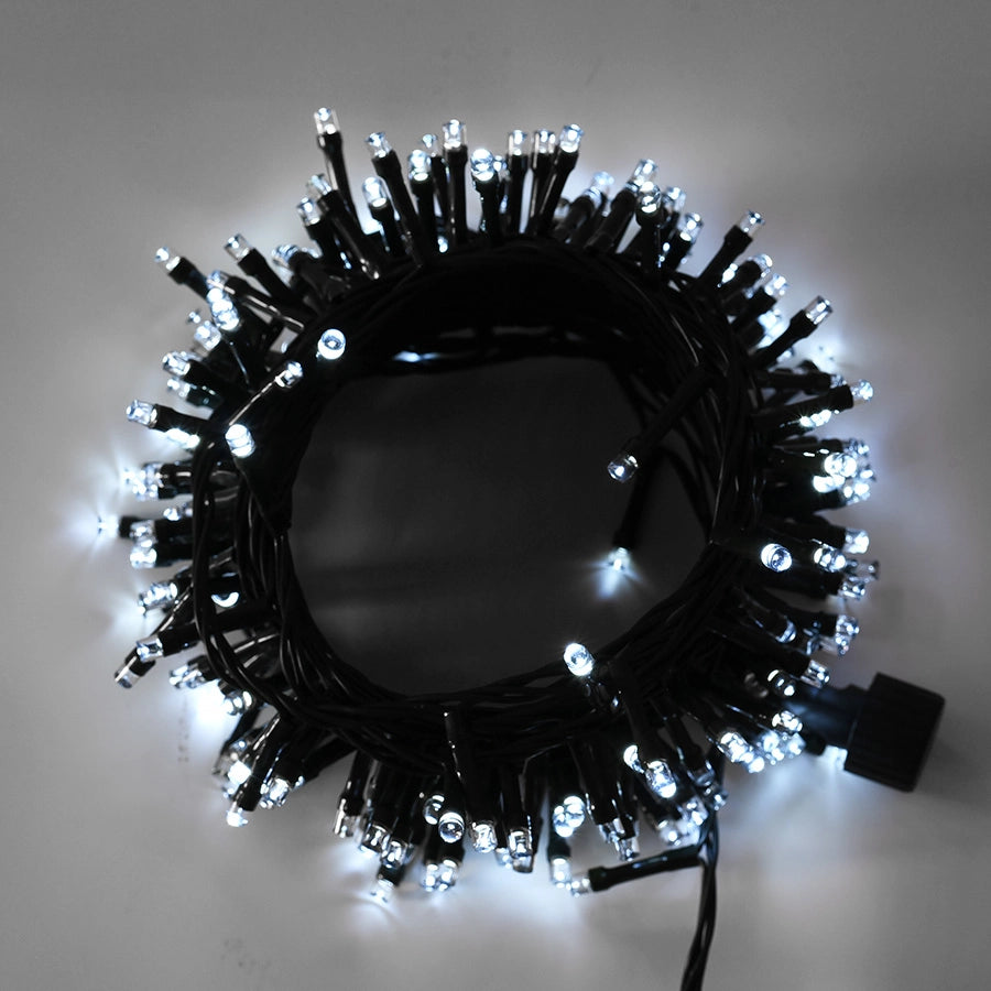 CATENA 480 LED BIANCHI INTERMITTENTI CAVO VERDE DA 14,4MT PER INTERNI/ESTERNI IP44 - ILLUMINAZIONE A BASSA TENSIONE