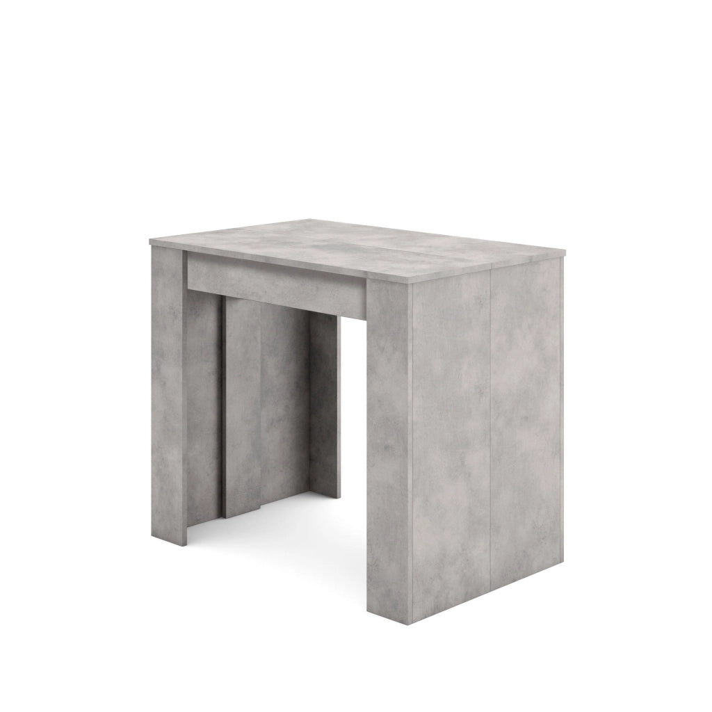 Consolle allungabile, 302x90x77cm, Per 14 persone, Tavolo da pranzo, grigio grigio cemento RF2636