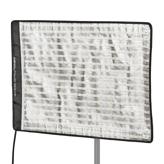 Flex LED 1000 Pannello luminoso a LED bicolor, illuminatori LED per fotografia 100 W, luce fotografica flessibile e dimmerabile con display e slot per batteria ricaricabile