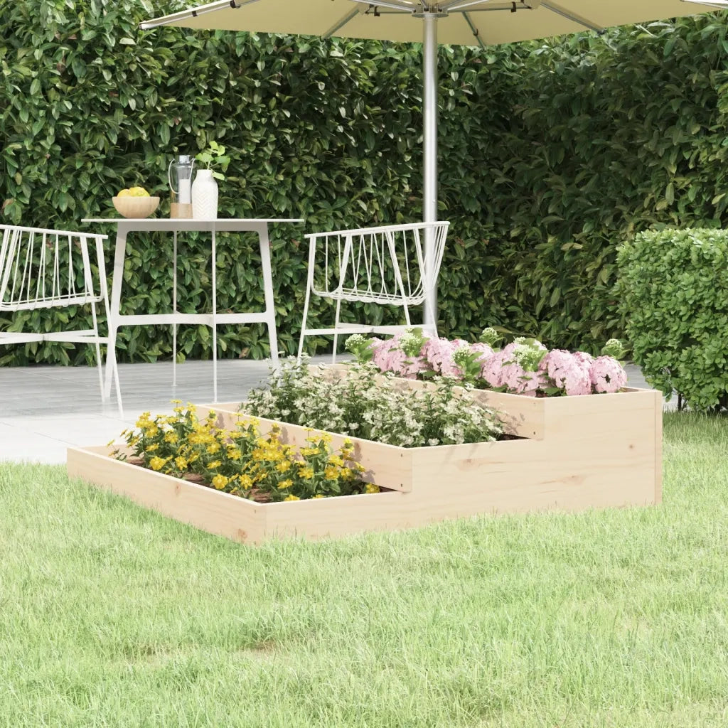 Fioriera | Cassetta per fiori | Vaso 107x107x27 cm in Legno Massello di Pino