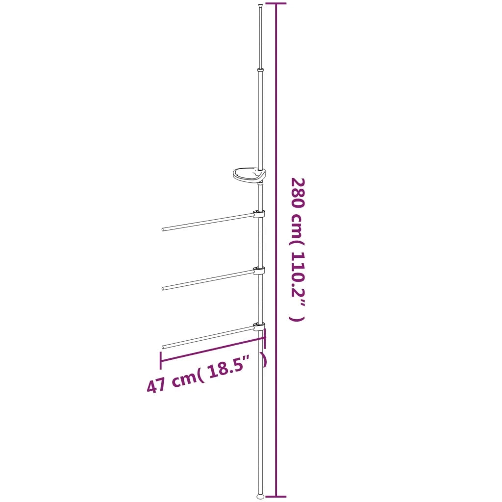 Portasciugamani 47x280 cm in Alluminio CFW8112202
