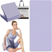 Yogamat opvouwbaar 183 x 61 cm - Yogamat con cuscino antiscivolo inclusa borsa - 6 mm di spessore - Mat per fitness, pilates e ginnastica