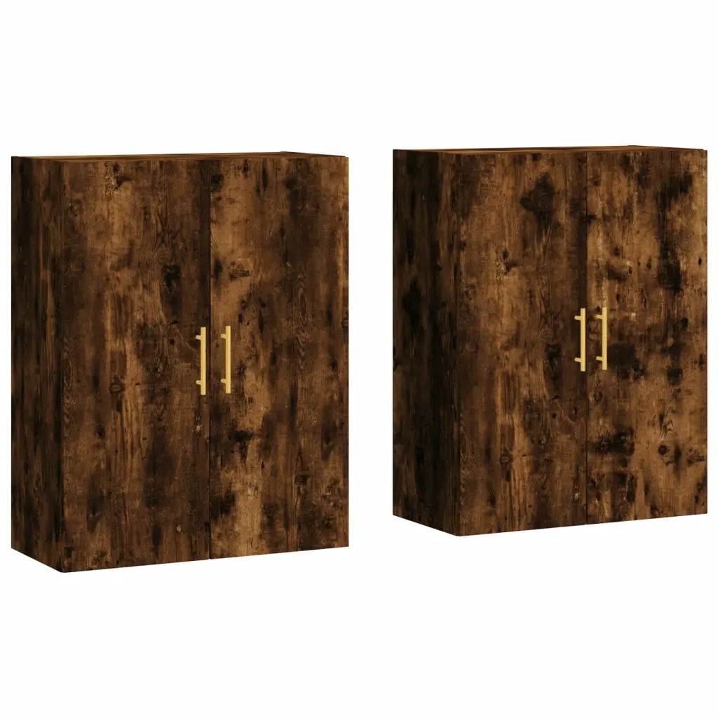 Mobili a Parete 2 pz Rovere Fumo 69,5x34x90 cm 3195616