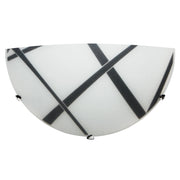 Applique 1xE27 Ganci Cromo Vetro Lastra Bianco-Nero E-Energy Dario
