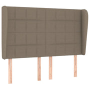 Testiera | Testata ad Orecchio Tortora 147 x 23 x 118/128 cm in Tessuto