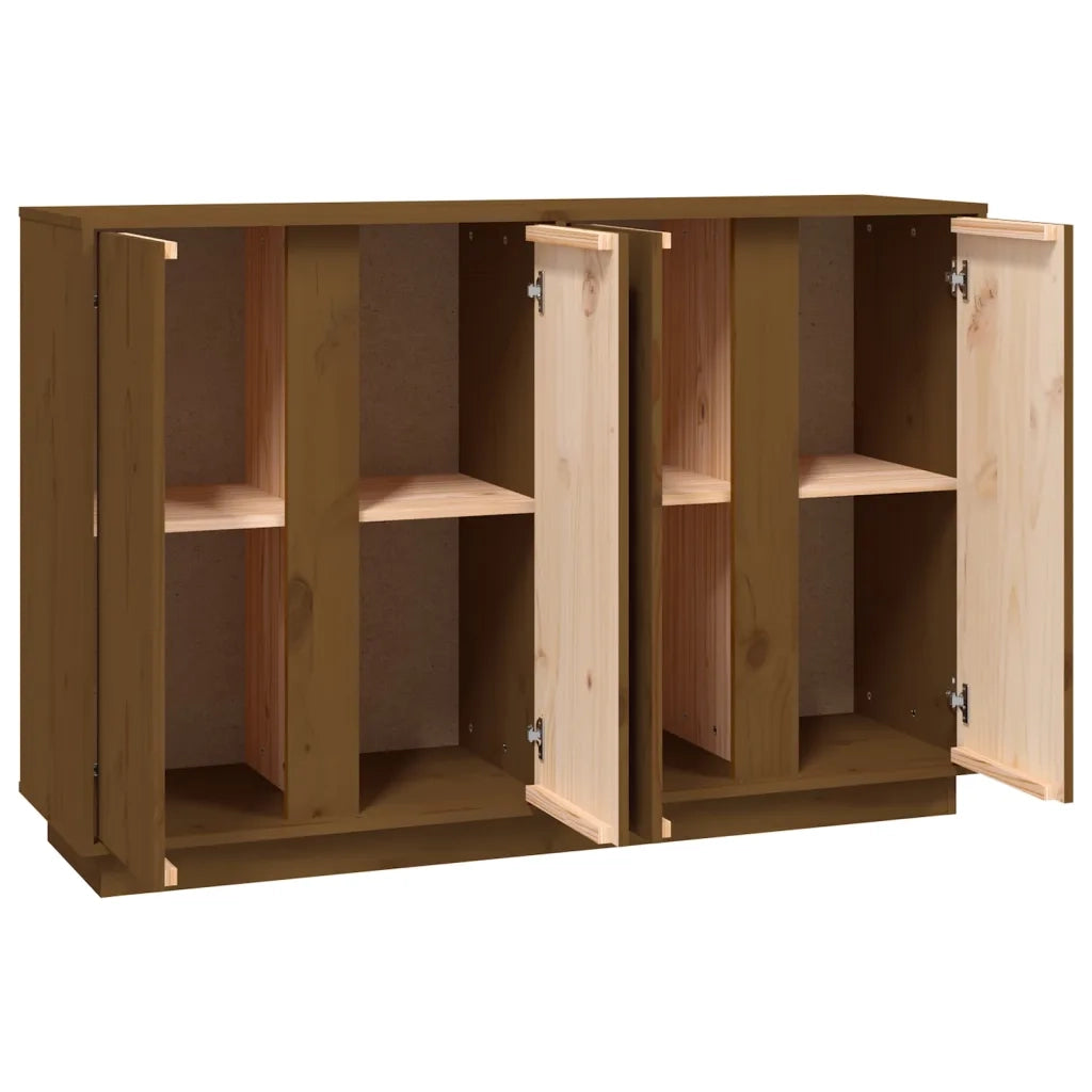 Credenza-Buffet-Armadio da cucina ambra 120x35x80 cm in Legno Massello di Pino 968256