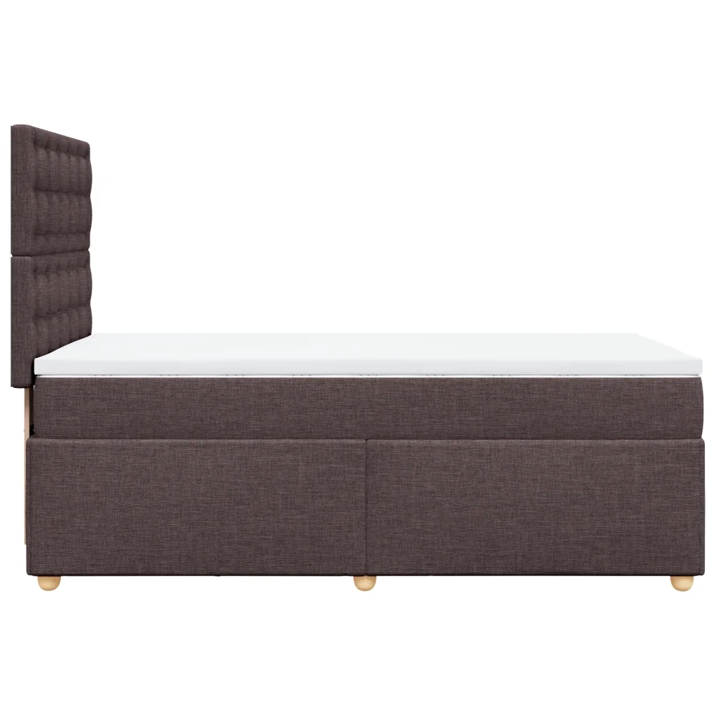 Giroletto a Molle con Materasso Marrone Scuro 90x190cm Tessuto 3293452