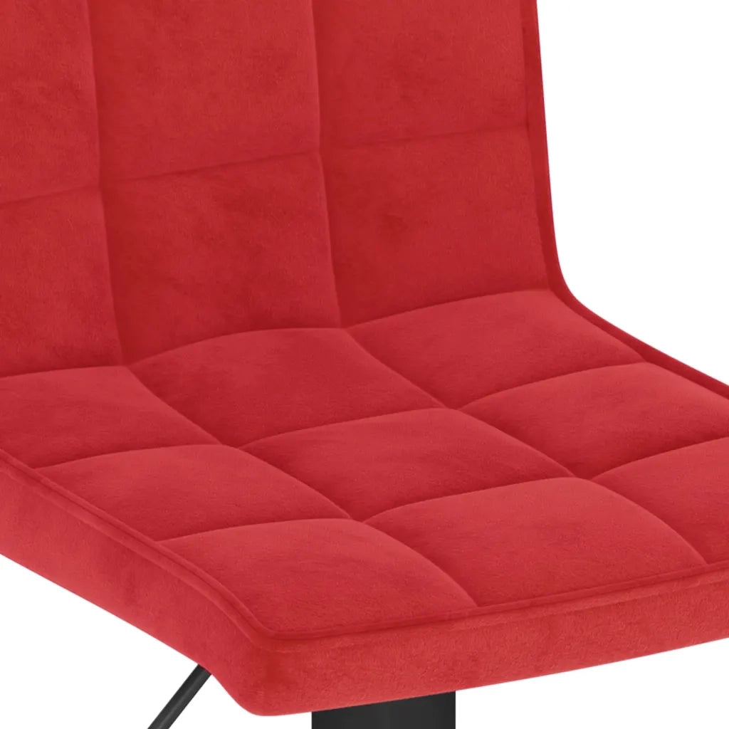 Sgabelli da Bar 2 pz Rosso Vino in Velluto 335769