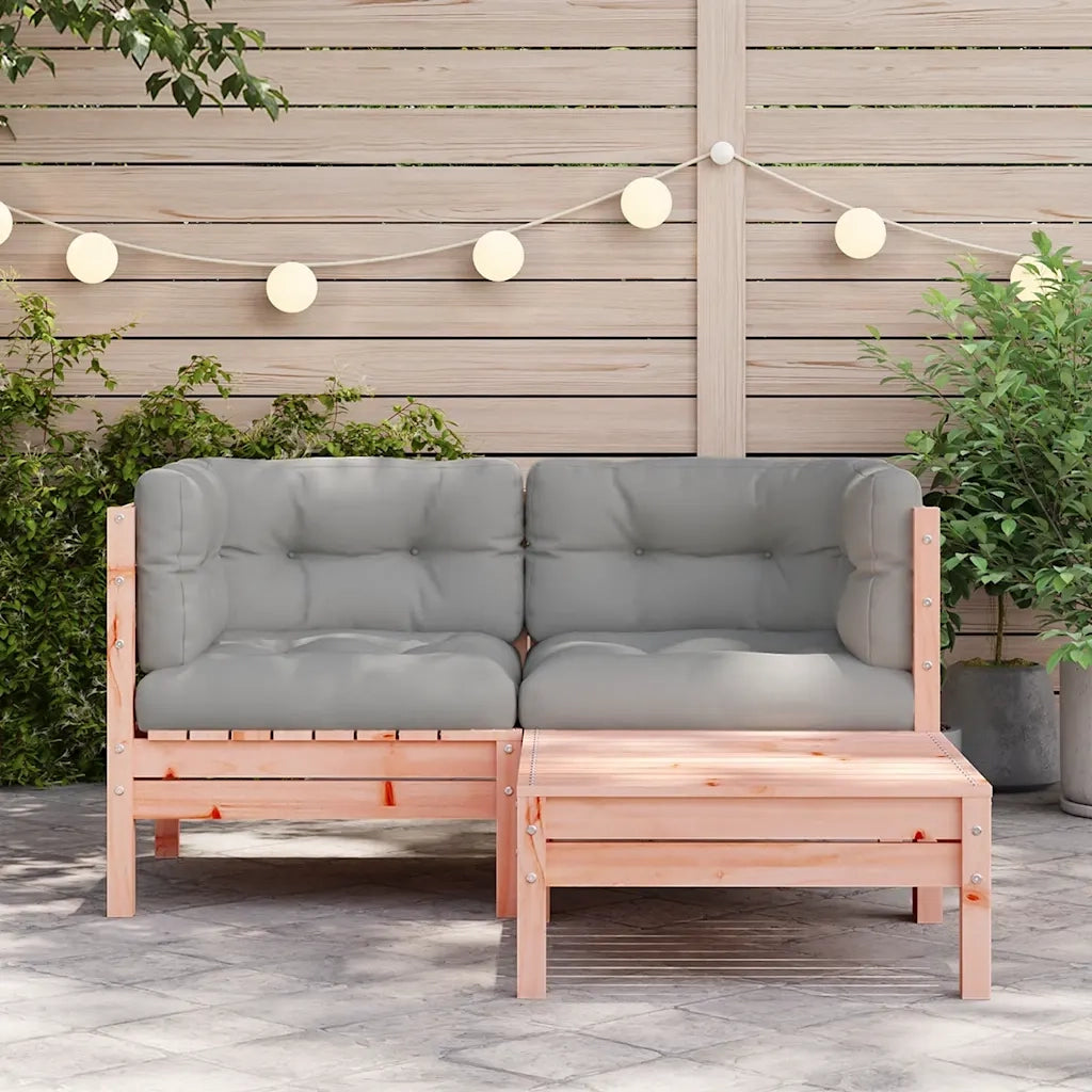 Divano da esterno-Divano da Giardino con Cuscini e Poggiapiedi 2 Posti 642766