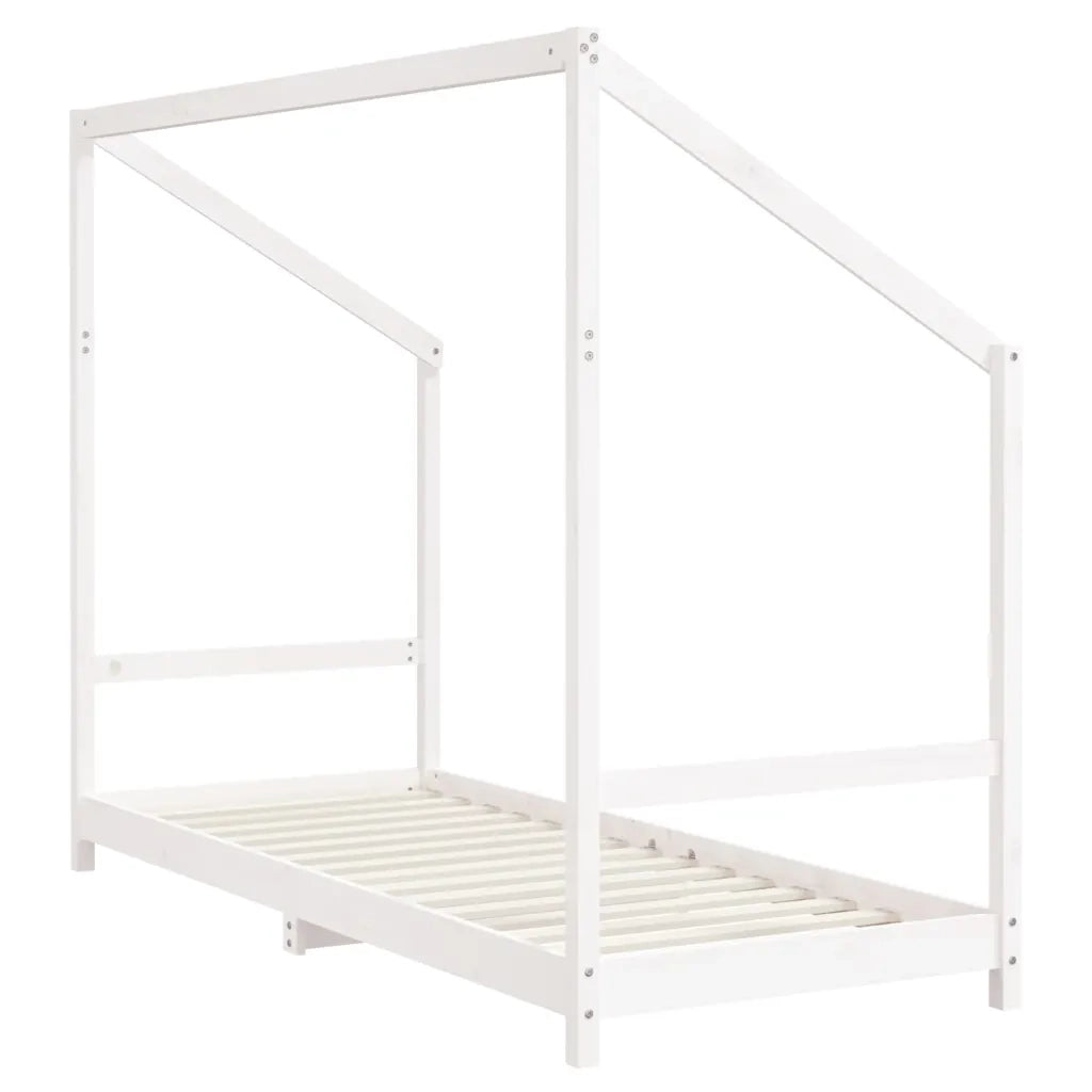 Giroletto per Bambini-Struttura Letto Bambini Bianco 2x(80x200) cm Legno Massello Pino