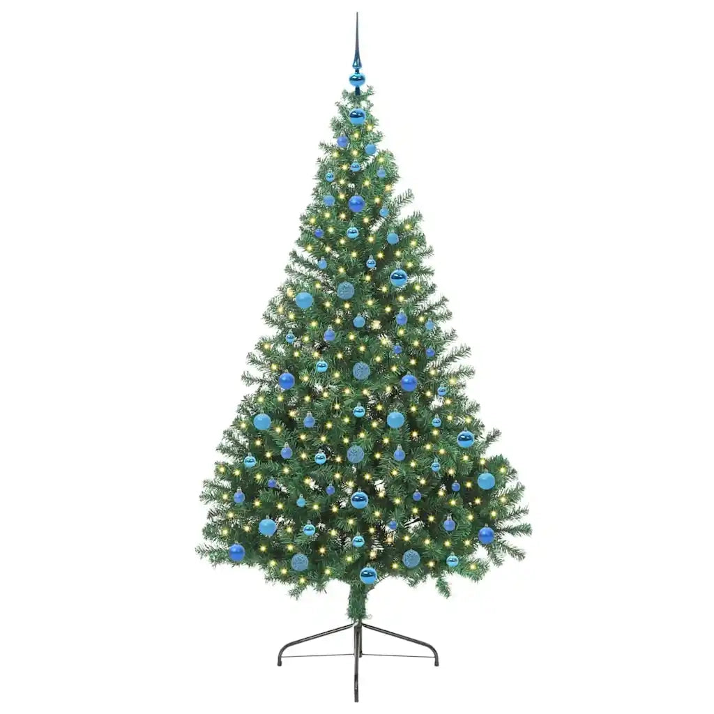 Albero di Natale | Decorazioni natalizie artificiale con luci integrate Verde 210 cm
