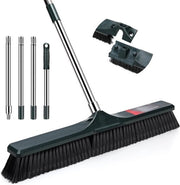 Broom per strada da 60 cm con manico regolabile da 140 cm - adatto per uso all'aperto