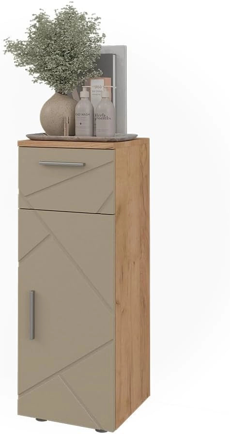 mobiletto bagno Irma, Quercia dorata, 30 x 81 cm