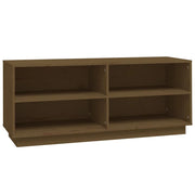 Scarpiera mobile contenitore per scarpe mobile per ingresso/corridoio/soggiorno 110 x 34 x 45 cm legno massello di pino marrone 02_0021873