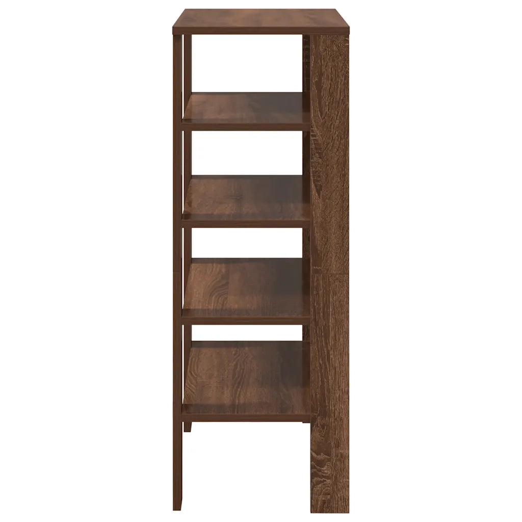 Scarpiera-Scaffale per scarpe Rovere Marrone 61x32x87,5 cm in Truciolato