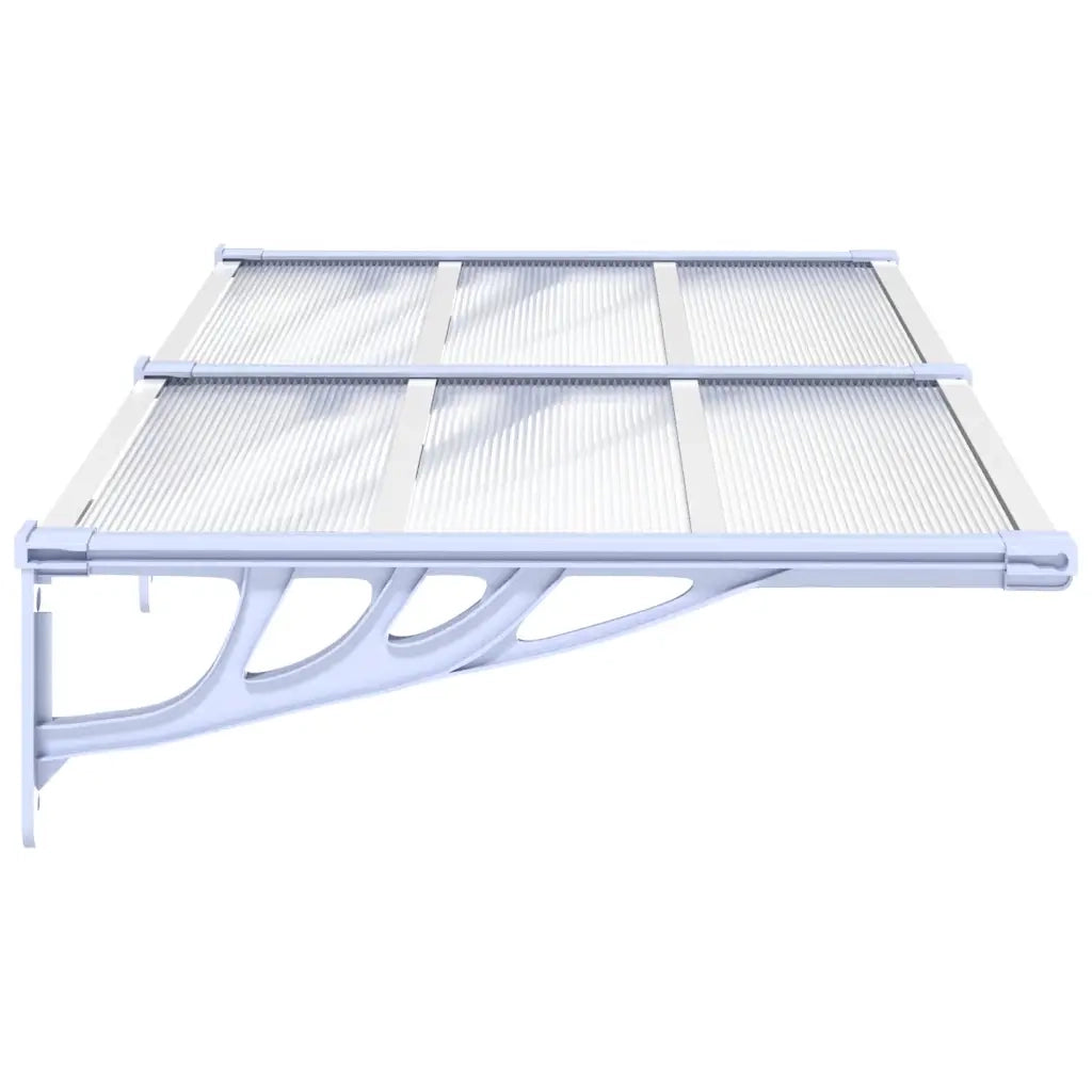 Tettoia per Porta Grigio e Trasparente 152,5x90cm Policarbonato 153691