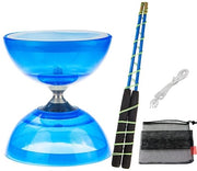 Set di Diabolo con Riserva 10m di Corda - Piscina Professionale - Kit di Manutenzione - Gomma Sottile - Facile da Usare - Disegno a Telaio di Bambù