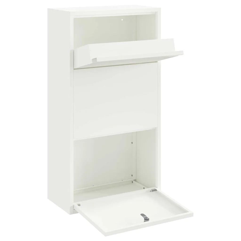 Cassetta per pacchi con porta Bianco 44 x 22 x 82 cm Acciaio CFW5268359