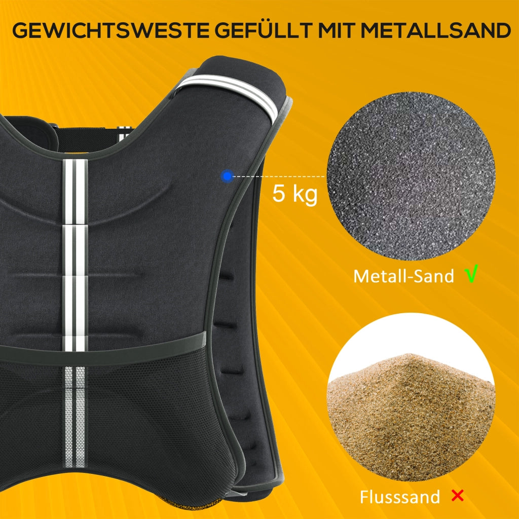 Giubbotto zavorrato regolabile ¨C Xylo ¨C 5kg/8kg/10kg con pesi rimovibili