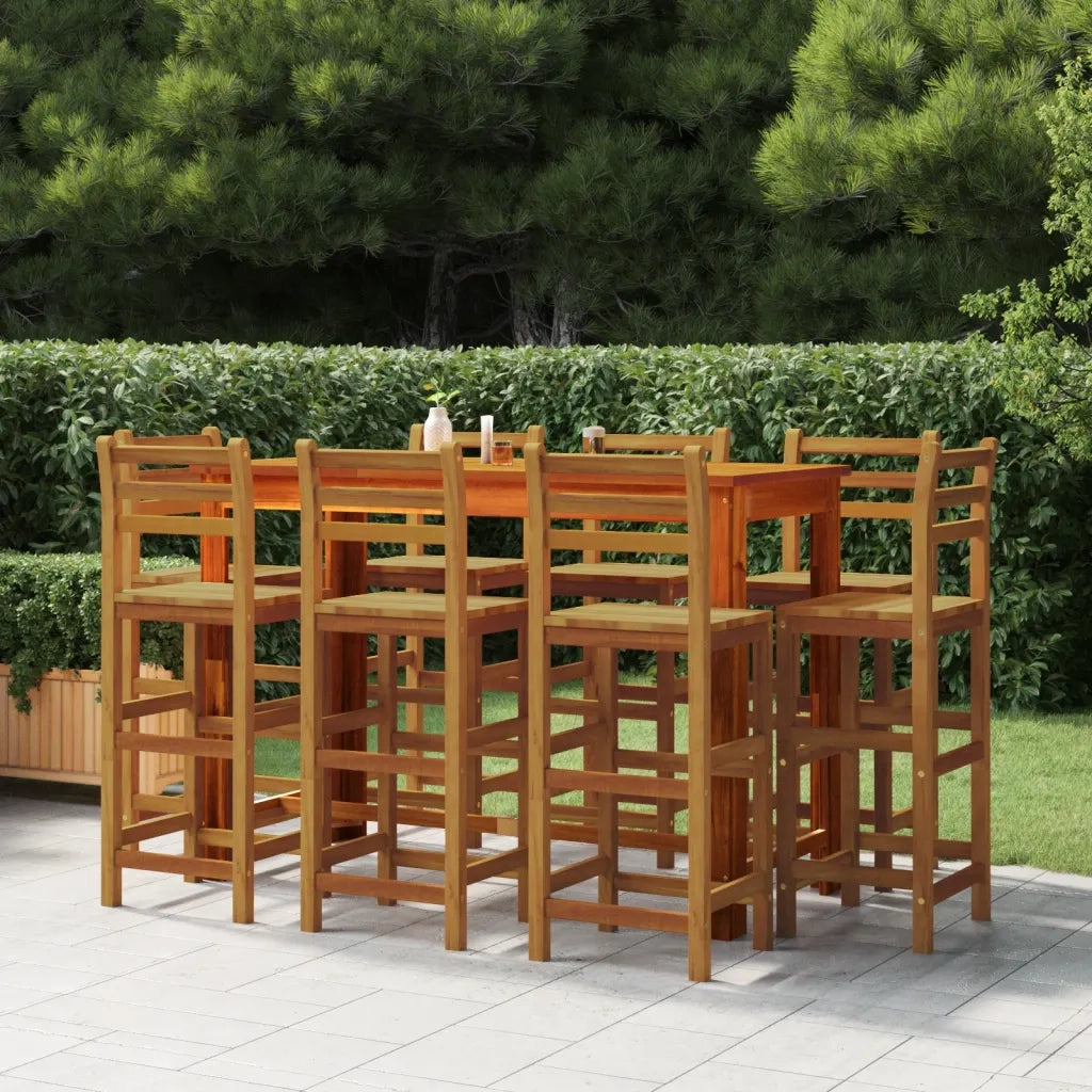 Set da Bar per Giardino 9 pz in Legno Massello di Acacia 3116025