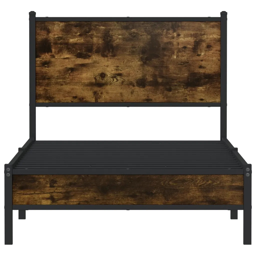Giroletto senza Materaso in Metallo Rovere Fumo 80x200 cm
