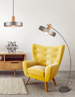 Piantana da Interno a Led in Metallo Nichel Anticato