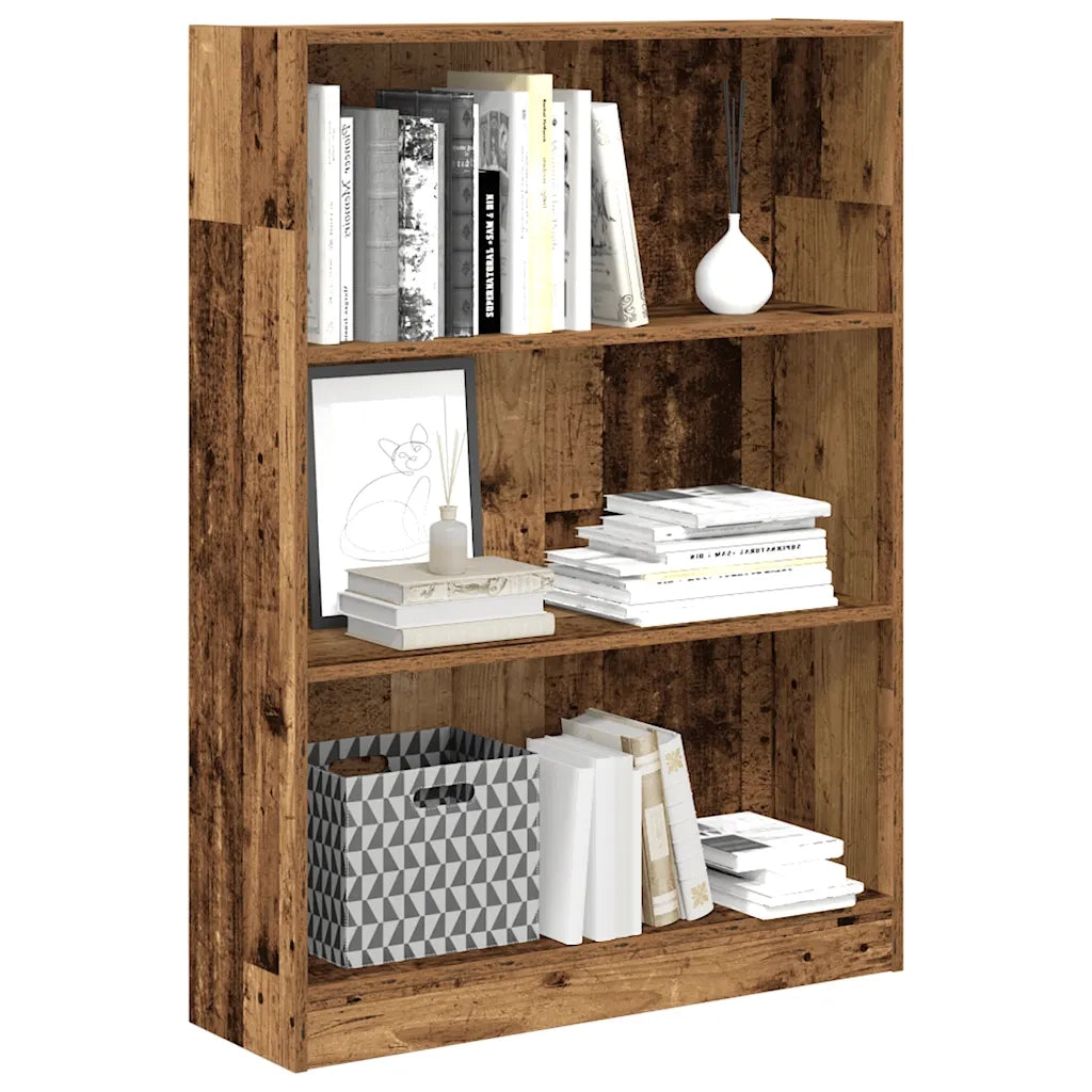 Libreria Legno Antico 80x24x109 cm in Legno Multistrato