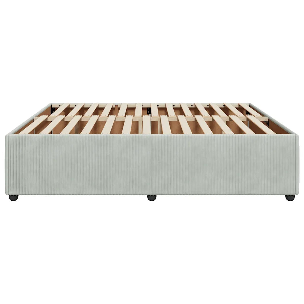 Giroletto senza Materasso-Struttura Letto Grigio Chiaro 200x200 cm Velluto 662987